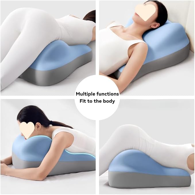 Butt Cushion for Couples Pregnant Women Enhanced Supporting Model Furniture Pillow Support Pillowcase Suitable for Home Use, Ideal for Sitting and Lying, Pillow Modern and Simple Style (Blue)