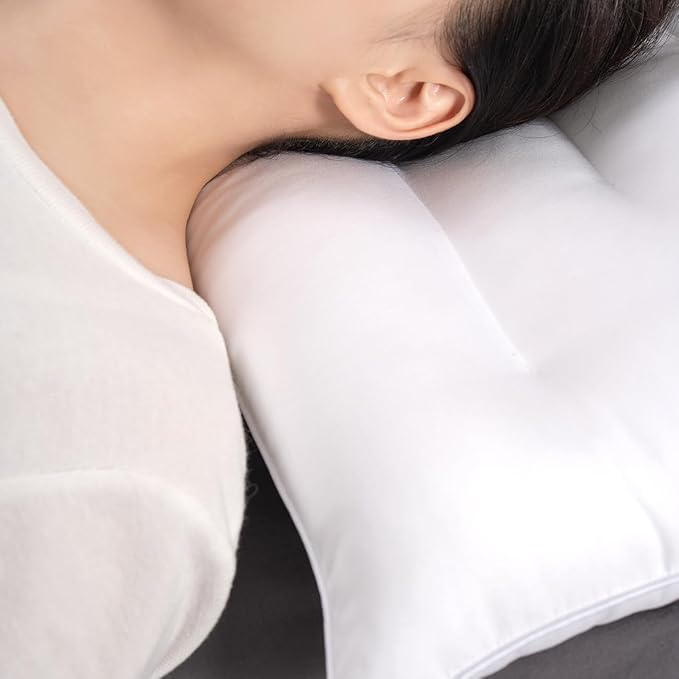 Pozino Flat Thin Pillows for Sleeping - King Size 1 Pack Slim Bed Pillows for Side Back Stomach Sleepers,2.5 inch Height Ultra Low Pillows,Down Alternative Filling