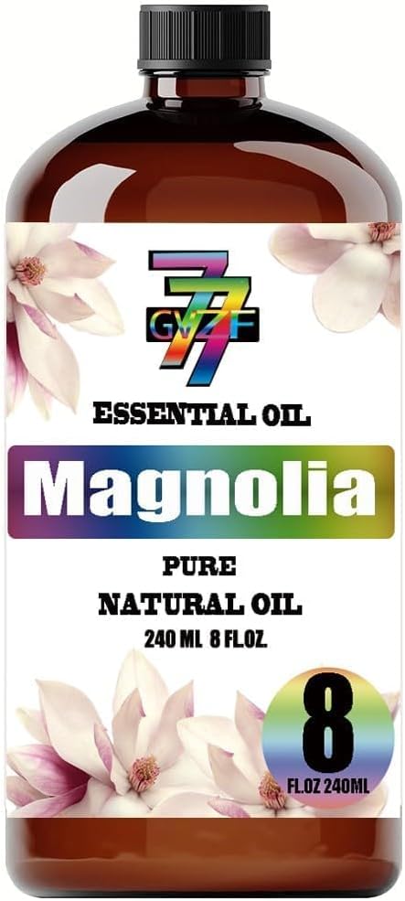 Magnolia Essential Oil - Magnolia Oils for Diffusers, Humidifiers, DIY Candles, Soap, Cleaning, Home, Office, Yoga, Massage, Gifts - 8 fl oz (240 ml) - GV77ZF