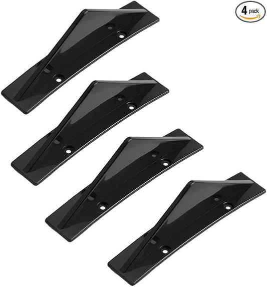 4 PCS Car Lower Bumper Lip Diffuser, PP Carbon Fiber Style Splitter Protector, Anti-scratch Waterproof Fin Hardware Kit, Universal for Most Cars, SUVs Trucks (Black)