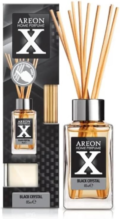 Areon Home Luxury Perfume Reed Diffuser Black Crystal + 10 Rattan Reeds 85ml
