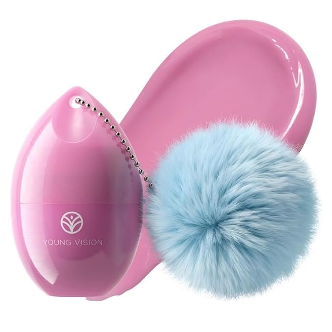 YOUNG VISION Portable Lip Balm with Keychain, Hydrating Lip Mask Overnight, Cute Lip Sleeping Balm with Applicator, Day & Night Moisture Lip Care for Dry Lips - Blueberry, 0.17oz/5g