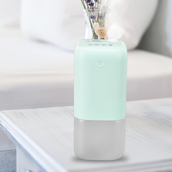 Essential Oil Diffuser Aromatherapy Humidifier 150ml, Automatic Fine Mist, Quiet Operation - Microporous Atomization Technology, Four Speed Modes, Ideal for Bedroom and Home (Green)
