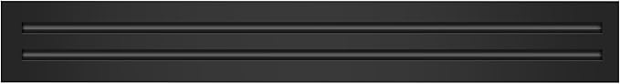 BUILDMART - 30x4 Modern AC Vent Cover - Decorative Black Aluminum Air Vent - Standard Linear Slot Diffuser - Heating and Cooling Register Grille for Ceiling, Walls & Floors - Texas Buildmart
