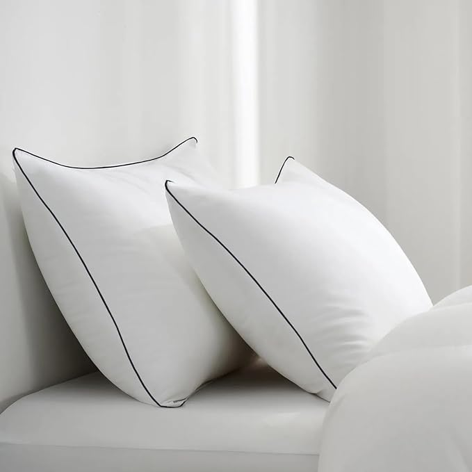 Vorouhals Hotel Collection Bed Pillows for Sleeping 4 Pack Queen Size Cooling Pillows Set of 4 for Back, Stomach or Side Sleepers, Super Soft Down Alternative Microfiber Filled Pillows