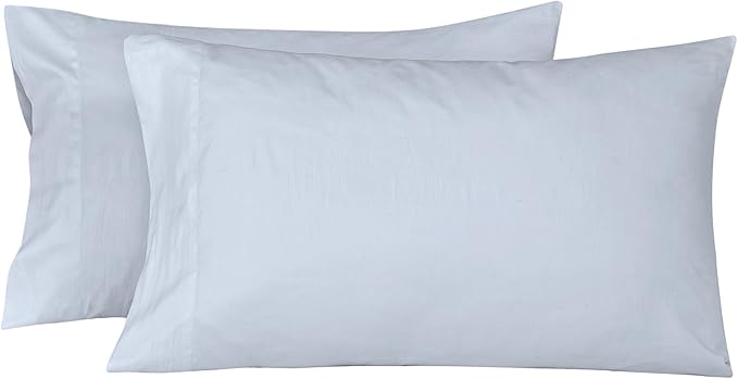 ROYALE LINENS 300 Thread Count 100% Long Staple Combed Cotton Sheet Set - 4 Piece King Bed Sheets - 1 Fitted, 1 Flat & 2 Pillow Cases - Soft Cool & Crisp Sheet Set (King, Sky Blue)