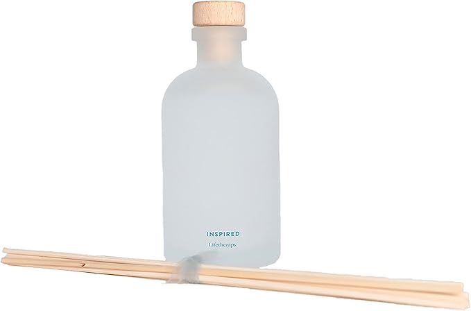 Lifetherapy Inspired Reed Diffuser, 8 oz - Inspiring Fragrance Scent, Natural Essential Oils, Ideal for Home or Office