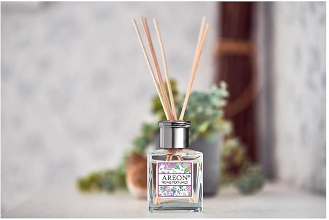 Areon Home Luxury Perfume Reed Diffuser + 10 Rattan Reeds, French Garden 150 ml