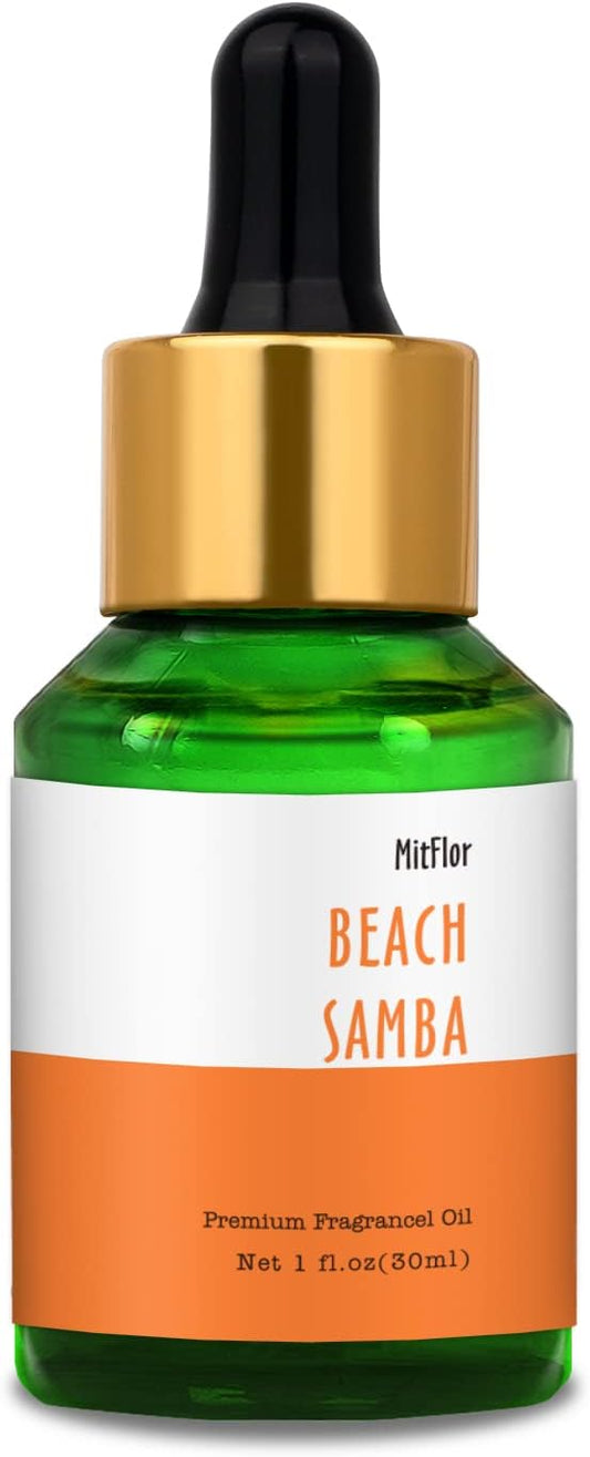 Beach Samba Fragrance Oil, MitFlor 30ml Scented Essential Oil, Large Size Premium Fragrance Oil for Soap & Candle Making, Summer Essential Oils for Diffusers for Home, Refreshing Tropical Fruit Scents
