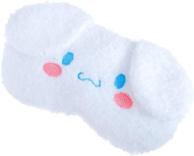 Cute Animal Sleeping Mask Soft Plush Blindfold Cute Rabbit Panda Koala Eye Cover Eyeshade for Kids Teens Girls Women (Dog White)