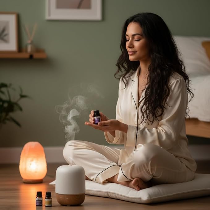 Amayah Focus Essential Oil Blend Set for Concentration & Mental Clarity | Peppermint, Tea Tree & Eucalyptus Aromatherapy Oils for Work, Study & Productivity | Diffuser Oils for Energy & Alertness