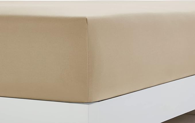 Clara Clark Premier 1800 Collection Full 4PC Bed Linen Set, Beige Cream, Microfiber, Deep Pocket, Breathable