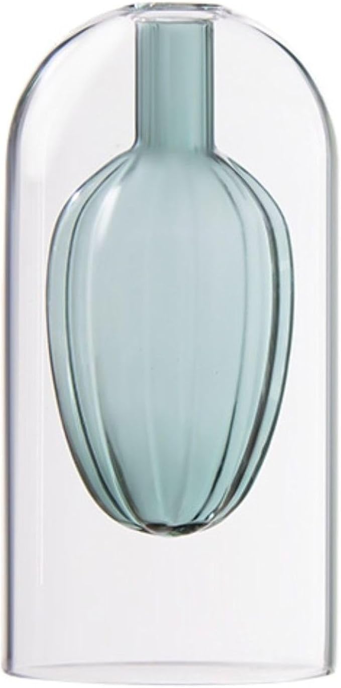 Flameless Glass Aroma Diffuser Bottle with Willow Stems, Natural Reed Diffuser for Home & Office, Elegant Room Decor Gift Set (17cm-Lake Green)