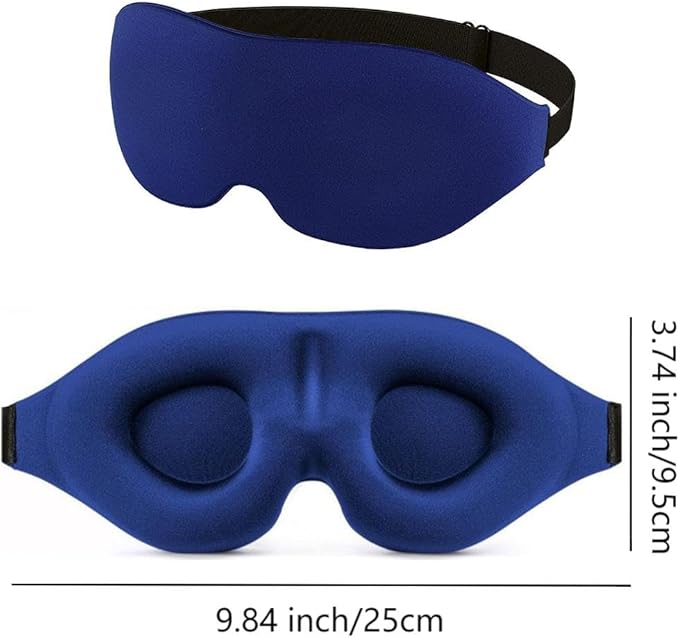 10 Pack Sleep Mask Blackout 3D Sleeping Mask Super Lightweight Soft Mask for Night Sleeping,Office, Travel,Party Games (Blue)