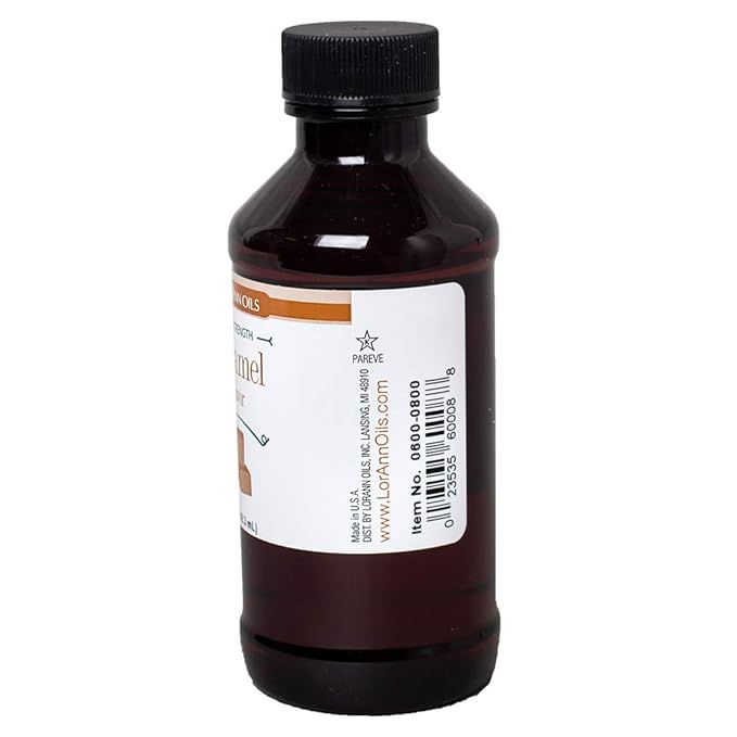 LorAnn Oils Super Strength Flavoring - Used For Candy Making, Flavoring Extracts, Baking, Hard Candy, and Flavor Oils - Bold, Natural Flavors 4X Stronger Than Extracts - Caramel, 4 fl oz
