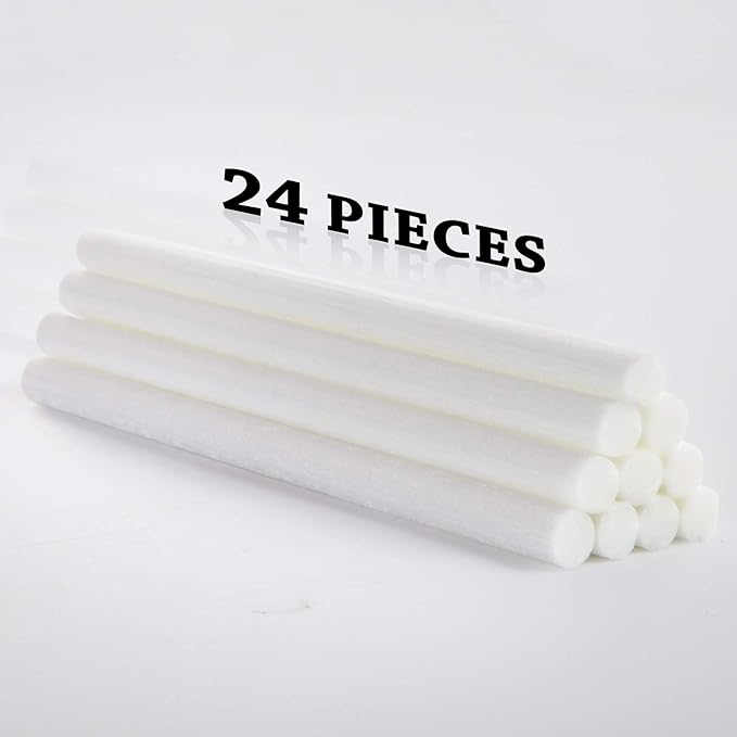 Mudder 24 pcs Humidifier Sticks Filter Refill 7.87'' Mini Air Diffuser Pure Cotton Wicks Refill Humidifiers Filter Sticks Wicks for Small Portable Humidifier Diffuser in Office Bedroom Home