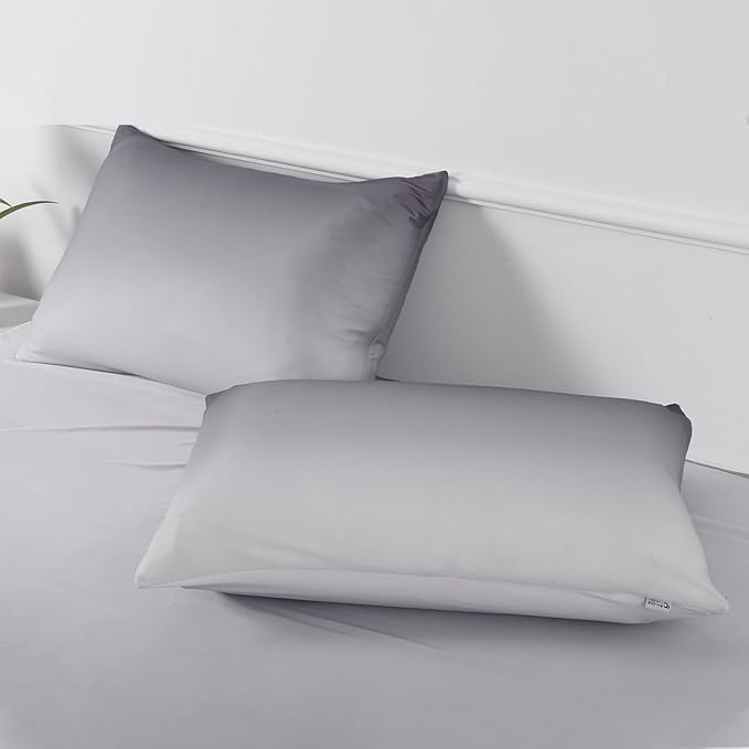 LUXEAR Cooling Pillow Cases, 2 Pack King Size Arc-Chill Q-max > 0.5 Gradient Cool Pillowcases for Hair Skin,Breathable Silky Cooling Summer Pillow Cover for Hot Sleepers & Night Sweats- Gradient Gray