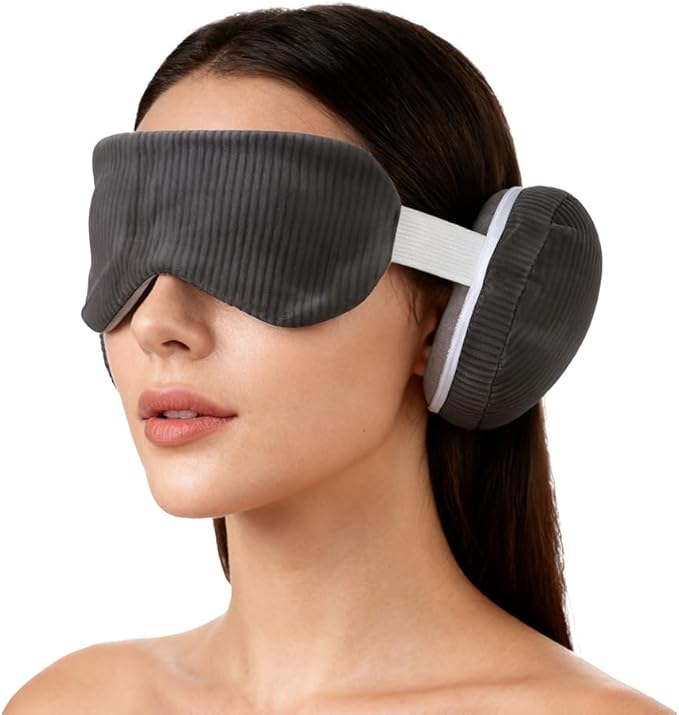 PENINSULA LOVE 2 in 1 Travel Pillow with Eye Mask Cotton Sleeping Neck Pillow for Airplane Portable Plane Travel Accessories