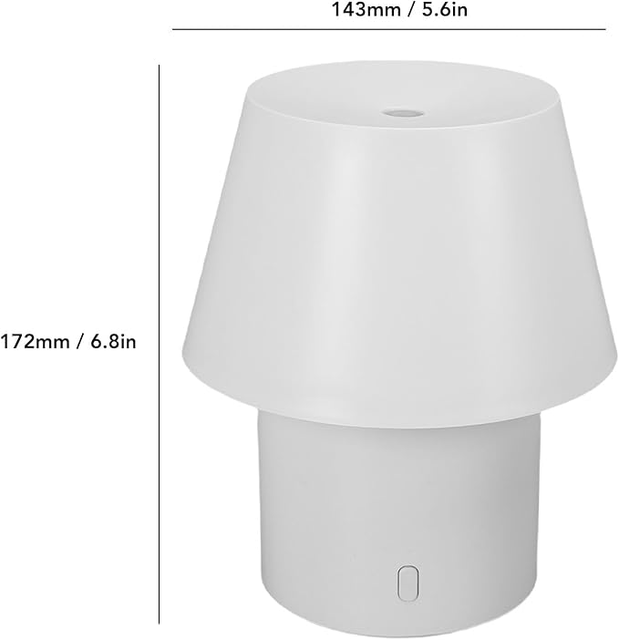 Asixxsix Essential Oil Diffuser Lamp, 6.8x5.6Inch 160ml Ultrasonic Aromatherapy Diffuser with Night Light, Quiet Running, USB Powered, for Home, Office (Flat Top)