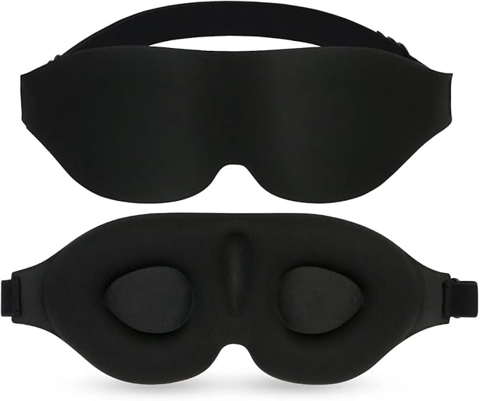 Sleep Eye Mask for Women Men, 3D Light Blocking Blindfold, Soft Comfort Eye Shade Cover for Travel Yoga Nap, Concave Molded Night Sleep Mask, Silk Sleep Mask, Eye Mask for Sleeping Sleeping mask,