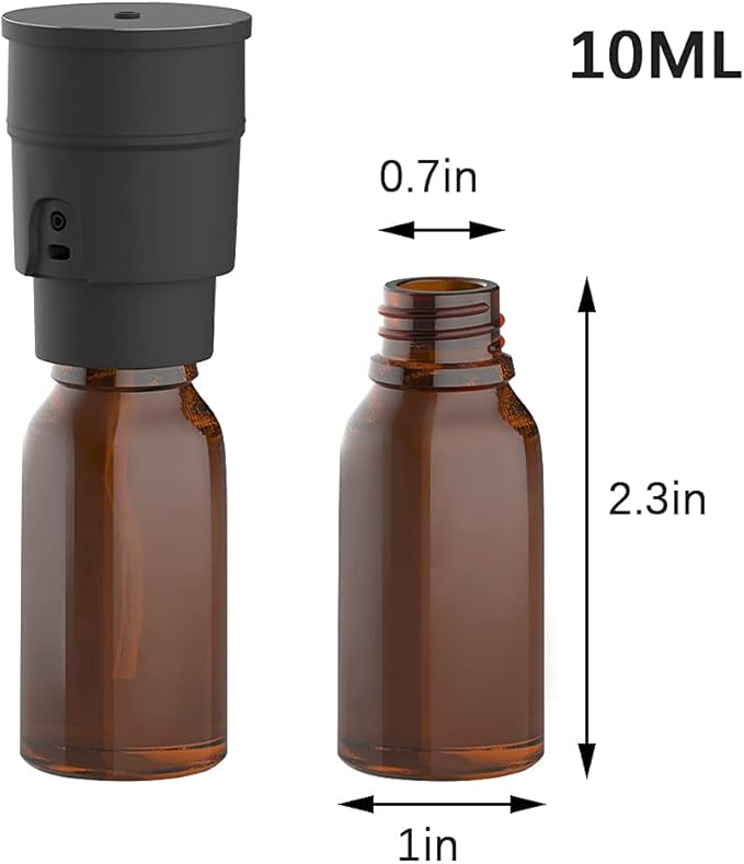 Sentiment Diffuser, Diffusers for Home, Scent Diffuser - Portable & Smart & Cordless Design, for 3 Cold Mist & Timer 1/2/3H (Black)