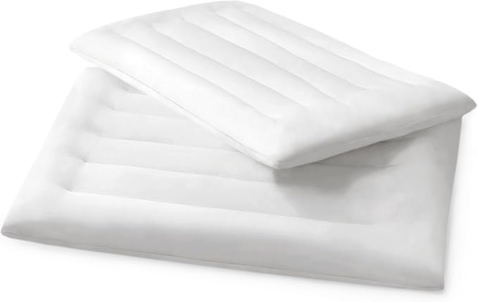 SILUI Ultra Thin Flat Pillows for Sleeping 2 Inch Height - Queen Size Set of 2 Pack Hypoallergenic Slim Low Bed Pillow with Down Alternative Fill for Back Stomach Sleepers, 18x30 Inches