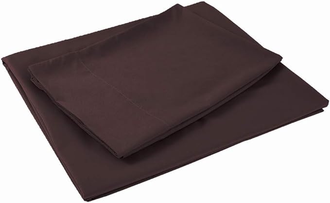 Sfoothome Coffee Twin Sheets Set - Hotel Luxury 3-Piece Bed Set, Extra Deep Pocket, 1800 Series Bedding Set, Wrinkle & Fade Resistant, Sheet & Pillow Case Set (Twin, Coffee)