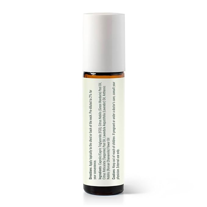 Plant Therapy Kids Calming The Child Essential Oil Blend 10 mL (1/3 oz) Relaxation and Soothing Blend, Tangerine, Lavender, & Roman Chamomile Essential Oils, Pure, KidSafe Pre-Diluted Roll-On