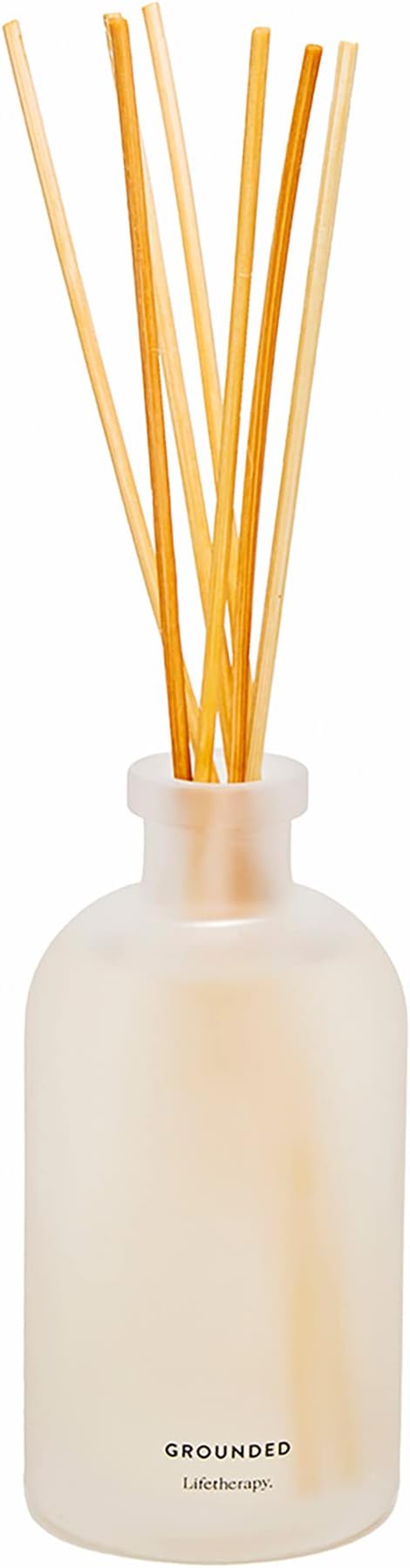 Lifetherapy Grounded Reed Diffuser, 8 oz - Inspiring Fragrance Scent, Natural Essential Oils, Ideal for Home or Office