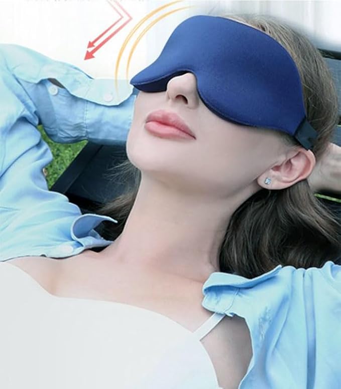 10 Pack Sleep Mask Blackout 3D Sleeping Mask Super Lightweight Soft Mask for Night Sleeping,Office, Travel,Party Games (Blue)