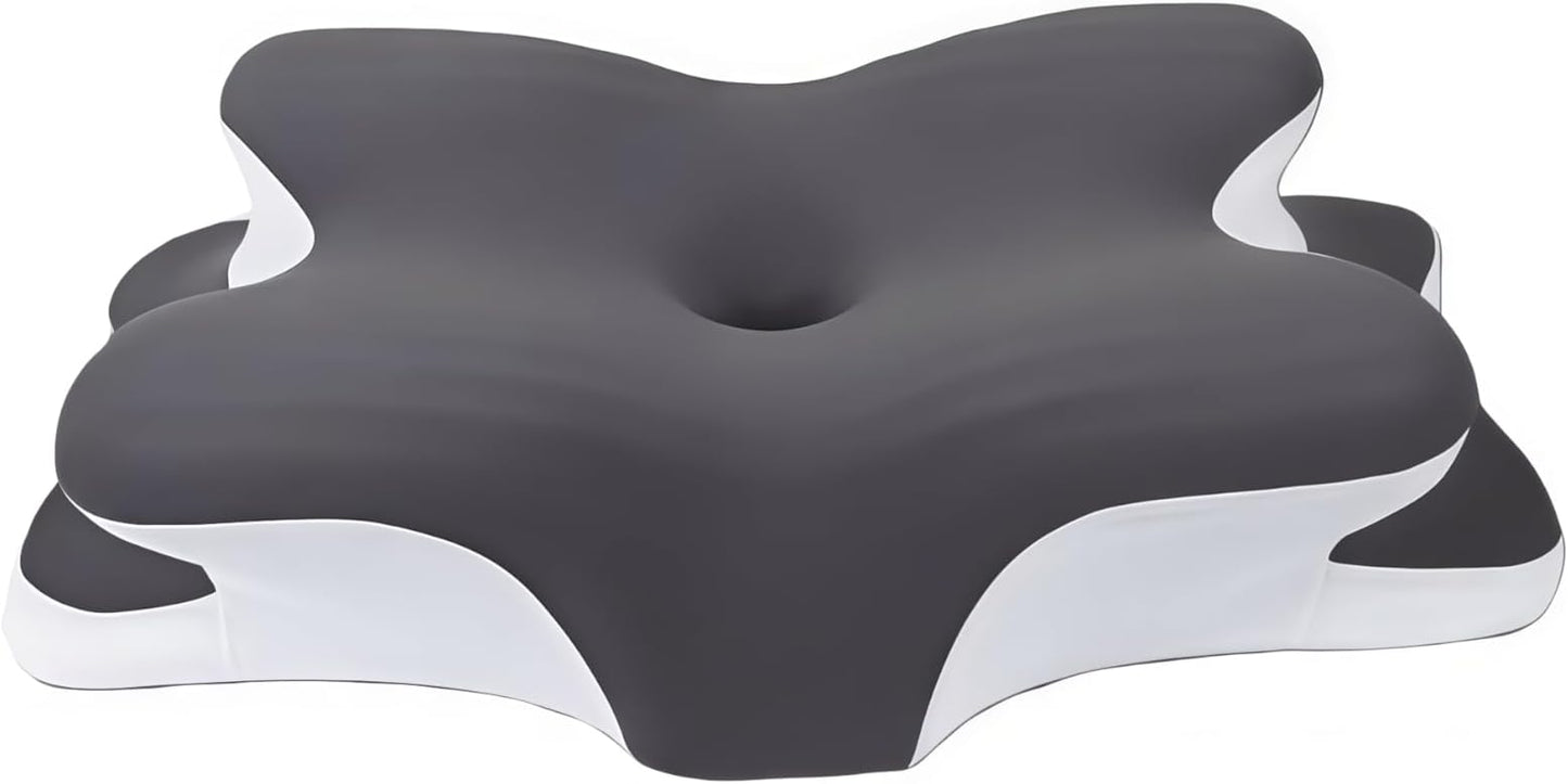 Neck Support Butterfly Memory Foam Pillow, 60D Density Slow Rebound, Ergonomic Contoured Zoned Design for Back & Side Sleepers, Breathable Tencel Cover, for Adults with Neck & Shoulder Discomfort