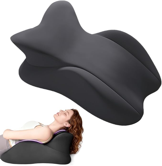 Memory Foam Ergonomic Pillow – Prone Support Orthopedic Pillow for Sleeping, Reading & Back Relief with Removable Cover Body Pillow Suppurt Weights Over 180 Pounds (Midele Size 23*15*9 inch)