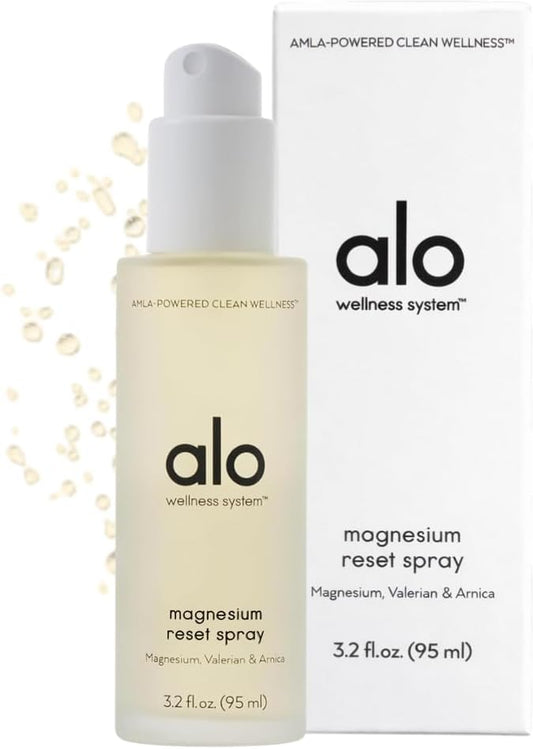 ALO Magnesium Oil Spray | Sleep, Stress & Anxiety Relief + Muscle Recovery | Fast-Absorbing Magnesium with Valerian Root, Arnica & Essential Oils | Non-Sticky Body & Pillow Mist | 3.2 oz