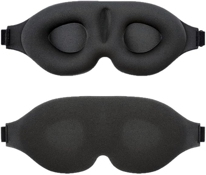 10 Pack Sleep Mask Blackout 3D Sleeping Mask Super Lightweight Soft Mask for Night Sleeping,Office, Travel,Party Games (Black)