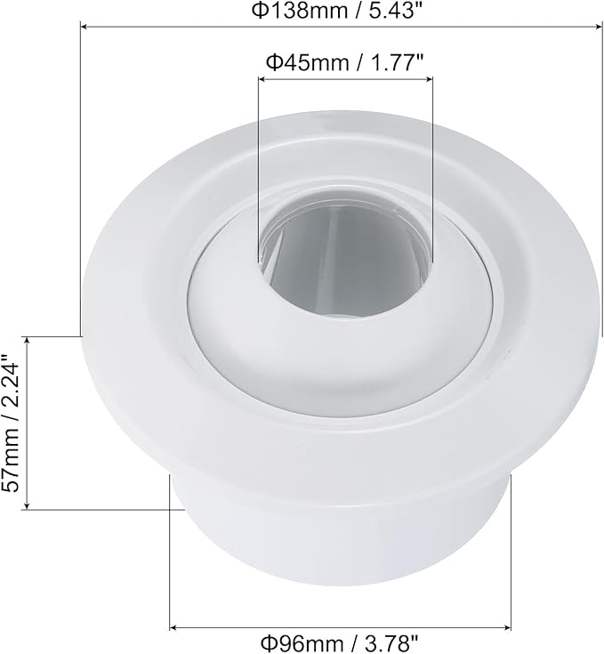 PATIKIL 4 Inch Round Air Vent, Adjustable Ball Jet Nozzle Diffuser Ceiling Diffuser Vent Cover ABS Soffit Vent for Bathroom Kitchen Living Room Ventilation