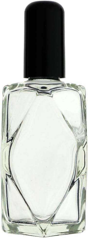 72-PIECE DIAMOND CUT 2 OZ 60ML EMPTY REFILLABLE CLEAR GLASS BOTTLES (Perfume, Essential Oils, Aromatherapy, Travel Kit)