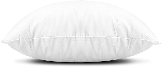 Edow Throw Pillow Insert, Lightweight Soft Polyester Down Alternative Decorative Pillow, Sham Stuffer, Machine Washable 12x12 (White, 4 Count (Pack of 1))