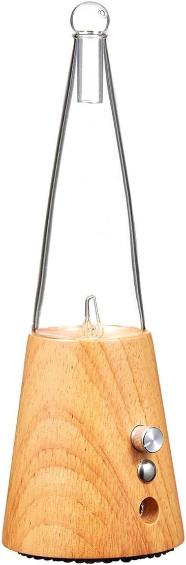 Exquisite Nebulizing Essential Oil Diffuser for Aromatherapy by Organic Aromas - Light-Colored Wood Base with Glass Reservoir (Light-Colored Wood)