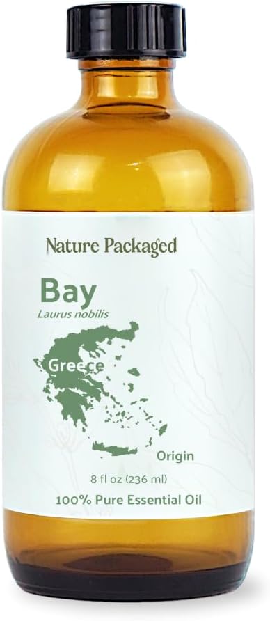 Bay Essential Oil - Direct from Greece - Steam Distilled - Laurel for Aromatherapy, Massage, Diffuser, DIY Candle and Soap Making - 8oz