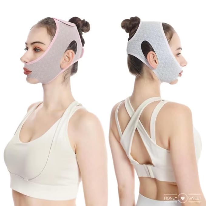 Beauty Face Sculpting Sleep Mask, Double Chin Reducer,V Shaped Slimming Face Mask, Reusable Facial Shaped UP Lift Mask- Anti-Aging and Anti-Wrinkle Band（1Pcs）