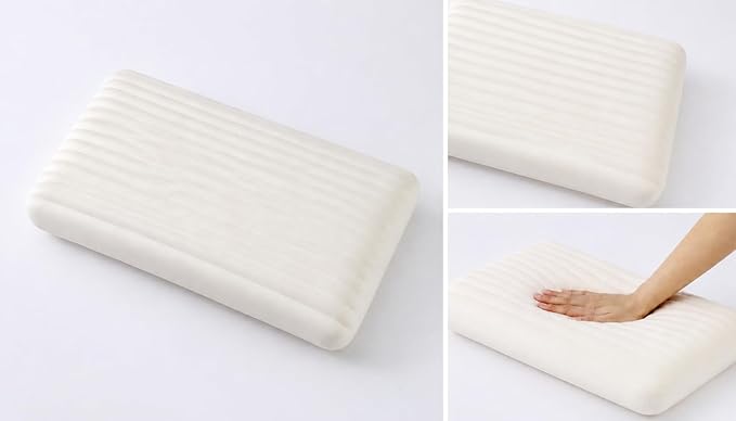 Wave Silicone Pillow, Ergonomic Wave Design for Neck & Shoulder Support, Cooling Breathable Bed Pillow, (Queen (U.S. Standard) Size, (Wave Pillow))