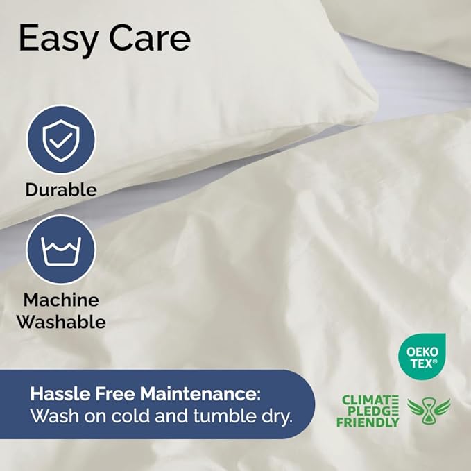 Duvet Cover Cal King Size Set - Extra Soft Cal King Duvet Cover 104" x 98" with 2 Pillow Shams - Hotel Luxury, Easy Care & Fade Free with Zipper Closures & Ties - Comfy, Cozy and Breathable (Ivory)