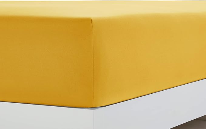 Clara Clark Bed Sheets, Premier 1800 Series 4 Piece Bed Sheet Set, Deep Pocket, Wrinkle, Fade, Stain Resistant, Luxury Soft Bedding Sheets & Pillowcases, Full, Yellow
