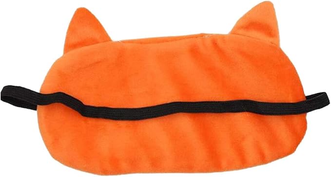 Shinywear Cute Rabbit Sleeping Eye Mask Plush Blindfold Travel Sleep Masks Super Soft Funny Eye Cover for Kids Girls and Adult (Orange Fox)