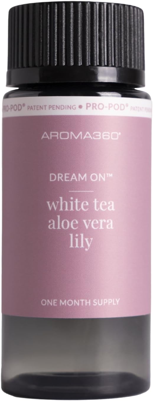 Aroma360 Dream On Pro Pod Fragrance Oil Blend | Hotel Inspired Luxury Essential Oil Diffuser | Aromatherapy Scent Diffuser Oil | White Tea, Aloe Vera, Ginger 1.7 fl oz, 50 mL