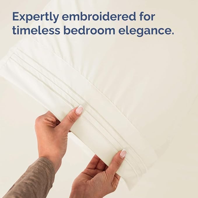 Standard Pillow Cases Set of 6 - Ultra Soft Hotel Quality Pillowcase Covers - Comfy, Cozy & Wrinkle Free - Shrink, Stain & Fade Resistant - Machine Washable Pillow Protectors - 6 Piece Set - Off White