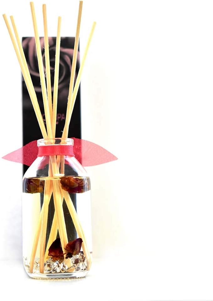 Reed Diffuser Set, Velvet Rose Scented Oil Diffuser with Sticks, Home Fragrance Accessories for Bathroom Shelf Decor, Aroma Diffusers for Home or Office Desk, USA Made