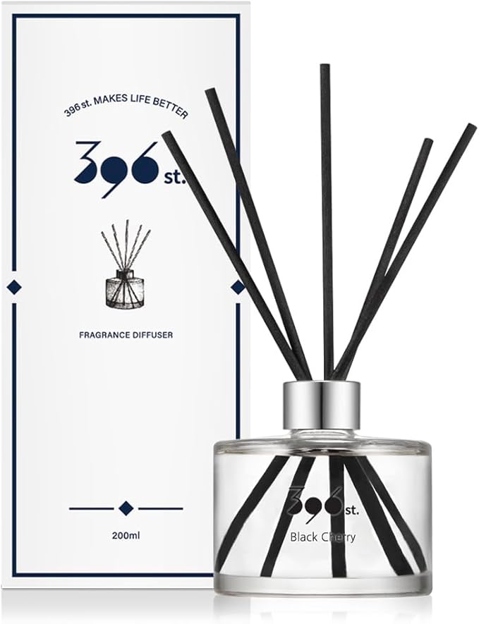 396 st. Reed Diffuser, Black Cherry, 200ml(6.7oz) / Reed Diffuser Sets, Home Fragrance, Scented Oils, Home & Bathroom Décor