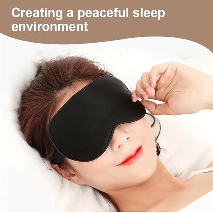 Sleep Mask, Joybear 3D Eye Mask for Sleeping, 100% Light Blocking Sleep Mask for Men Women, Zero Eye Pressure Night Blindfold with Adjustable Strap, Soft Eye Shade Cover for Travel, Black