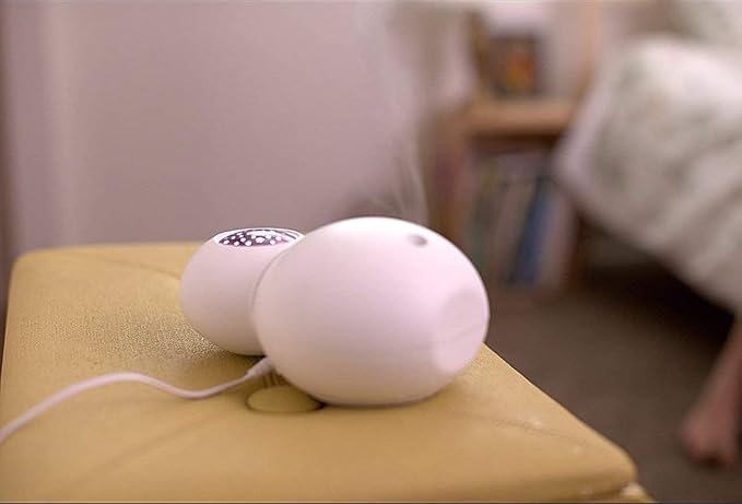 ZAQ Sky Aroma Essential Oil Kids Diffuser LiteMist Ultrasonic Aromatherapy Humidifier - 120 ML Warm Light (White)